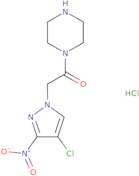 2-(4-Chloro-3-nitro-1H-pyrazol-1-yl)-1-(piperazin-1-yl)ethan-1-one hydrochloride