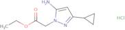 Ethyl 2-(5-amino-3-cyclopropyl-1H-pyrazol-1-yl)acetate hydrochloride