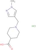 1-[(1-Methyl-1H-pyrazol-4-yl)methyl]piperidine-4-carboxylic acid hydrochloride