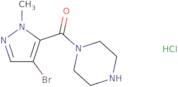 1-(4-Bromo-1-methyl-1H-pyrazole-5-carbonyl)piperazine hydrochloride