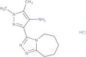 1,5-Dimethyl-3-{5H,6H,7H,8H,9H-[1,2,4]triazolo[4,3-a]azepin-3-yl}-1H-pyrazol-4-amine hydrochloride