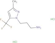 3-[3-Methyl-5-(trifluoromethyl)-1H-pyrazol-1-yl]propan-1-amine dihydrochloride