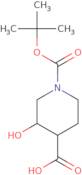 (3R,4R)-3-Hydroxy-1-[(2-methylpropan-2-yl)oxycarbonyl]piperidine-4-carboxylic acid