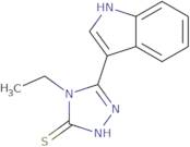 4-Ethyl-5-(1{H}-indol-3-yl)-4{H}-1,2,4-triazole-3-thiol