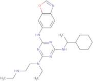 (S)-N2-(Benzo[D]oxazol-6-yl)-N4-(1-cyclohexylethyl)-N6-ethyl-N6-(2-(ethylamino)ethyl)-1,3,5-tria...