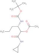 (3S)-3-((tert-butoxycarbonyl)amino)-1-(cyclopropylamino)-1-oxohexan-2-yl acetate