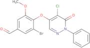 3-Bromo-4-[(5-chloro-6-oxo-1-phenyl-1,6-dihydropyridazin-4-yl)oxy]-5-methoxybenzaldehyde