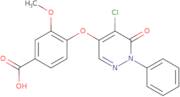 4-[(5-Chloro-6-oxo-1-phenyl-1,6-dihydropyridazin-4-yl)oxy]-3-methoxybenzoic acid