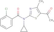 N-(5-Acetyl-4-methyl-1,3-thiazol-2-yl)-2-chloro-N-cyclopropylbenzamide