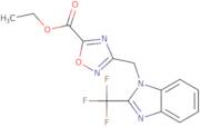 Ethyl 3-{[2-(trifluoromethyl)-1H-benzimidazol-1-yl]methyl}-1,2,4-oxadiazole-5-carboxylate