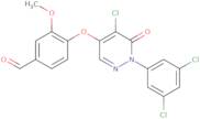 4-{[5-Chloro-1-(3,5-dichlorophenyl)-6-oxo-1,6-dihydropyridazin-4-yl]oxy}-3-methoxybenzaldehyde