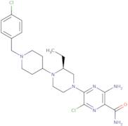 3-Amino-6-chloro-5-[(3S)-4-[1-[(4-chlorophenyl)methyl]-4-piperidinyl]-3-ethyl-1-piperazinyl]-2-p...