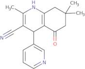 2,7,7-Trimethyl-5-oxo-4-(3-pyridinyl)-1,4,5,6,7,8-hexahydro-3-quinolinecarbonitrile