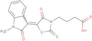 4-[5-(1-Methyl-2-oxoindol-3-ylidene)-4-oxo-2-sulfanylidene-1,3-thiazolidin-3-yl]butanoic acid