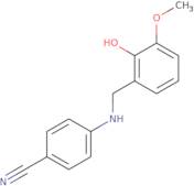4-{[(2-Hydroxy-3-methoxyphenyl)methyl]amino}benzonitrile