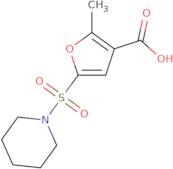 2-Methyl-5-(piperidinosulfonyl)-3-furoic acid