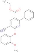 Ethyl 5-cyano-6-(2-methoxyphenoxy)-2-phenylnicotinate