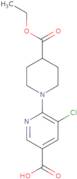 5-Chloro-6-[4-(ethoxycarbonyl)piperidino]nicotinic acid