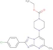 Ethyl 4-[2-(4-chlorophenyl)-5-methyl-[1,2,4]triazolo[1,5-a]pyrimidin-7-yl]piperazine-1-carboxylate