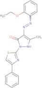 4-(2-(2-Ethoxyphenyl)hydrazono)-3-methyl-1-(4-phenylthiazol-2-yl)-1H-pyrazol-5(4H)-one