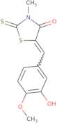 (5E)-5-[(3-Hydroxy-4-methoxyphenyl)methylidene]-3-methyl-2-sulfanylidene-1,3-thiazolidin-4-one