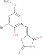 (5Z)-5-[(3-Bromo-2-hydroxy-5-methoxyphenyl)methylidene]-2-sulfanylidene-1,3-thiazolidin-4-one