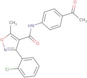 N-(4-acetylphenyl)(3-(2-chlorophenyl)-5-methylisoxazol-4-yl)formamide