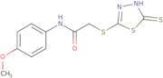 N-(4-Methoxyphenyl)-2-[(5-sulfanyl-1,3,4-thiadiazol-2-yl)sulfanyl]acetamide