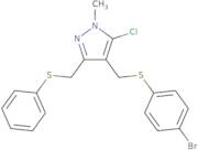 4-{[(4-Bromophenyl)sulfanyl]methyl}-5-chloro-1-methyl-3-[(phenylsulfanyl)methyl]-1H-pyrazole