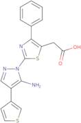 2-{2-[5-Amino-4-(3-thienyl)-1H-pyrazol-1-yl]-4-phenyl-1,3-thiazol-5-yl}acetic acid