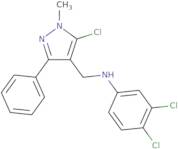 N-[(5-Chloro-1-methyl-3-phenyl-1H-pyrazol-4-yl)methyl]-N-(3,4-dichlorophenyl)amine