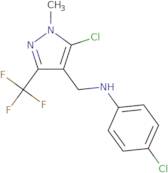 4-Chloro-N-{[5-chloro-1-methyl-3-(trifluoromethyl)-1H-pyrazol-4-yl]methyl}aniline