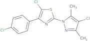 5-Chloro-2-(4-chloro-3,5-dimethyl-1H-pyrazol-1-yl)-4-(4-chlorophenyl)-1,3-thiazole