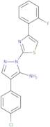 4-(4-Chlorophenyl)-1-[4-(2-fluorophenyl)-1,3-thiazol-2-yl]-1H-pyrazol-5-amine