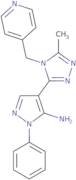 4-[5-Methyl-4-(4-pyridinylmethyl)-4H-1,2,4-triazol-3-yl]-1-phenyl-1H-pyrazol-5-amine