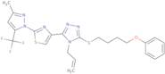 2-[3-Methyl-5-(trifluoromethyl)pyrazol-1-yl]-4-[5-(4-phenoxybutylsulfanyl)-4-prop-2-enyl-1,2,4-tri…