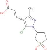 (2E)-3-[5-Chloro-1-(1,1-dioxo-1λ6-thiolan-3-yl)-3-methyl-1H-pyrazol-4-yl]prop-2-enoic acid