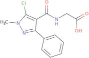 2-{[(5-Chloro-1-methyl-3-phenyl-1H-pyrazol-4-yl)carbonyl]amino}acetic acid