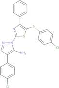 4-(4-Chlorophenyl)-1-{5-[(4-chlorophenyl)sulfanyl]-4-phenyl-1,3-thiazol-2-yl}-1H-pyrazol-5-amine