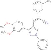 3-[3-(3,4-Dimethoxyphenyl)-1-phenylpyrazol-4-yl]-2-(3-methylphenyl)prop-2-enenitrile