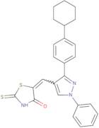 5-[[3-(4-Cyclohexylphenyl)-1-phenylpyrazol-4-yl]methylidene]-2-sulfanylidene-1,3-thiazolidin-4-one