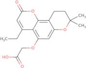 [(4-Ethyl-8,8-dimethyl-2-oxo-9,10-dihydro-2H,8H-pyrano[2,3-F]chromen-5-yl)oxy]acetic acid