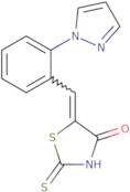 (5Z)-5-[(2-Pyrazol-1-ylphenyl)methylidene]-2-sulfanylidene-1,3-thiazolidin-4-one