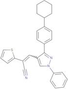 (E)-3-[3-(4-Cyclohexylphenyl)-1-phenyl-1H-pyrazol-4-yl]-2-(2-thienyl)-2-propenenitrile