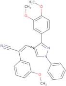 3-[3-(3,4-Dimethoxyphenyl)-1-phenylpyrazol-4-yl]-2-(3-methoxyphenyl)prop-2-enenitrile