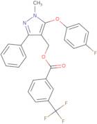 [5-(4-Fluorophenoxy)-1-methyl-3-phenyl-1H-pyrazol-4-yl]methyl 3-(trifluoromethyl)benzenecarboxylate