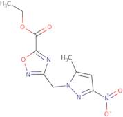 3-(5-Methyl-3-nitro-pyrazol-1-ylmethyl)-[1,2,4]oxadiazole-5-carboxylic acid ethyl ester