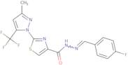 N'-[(E)-(4-Fluorophenyl)methylidene]-2-[3-methyl-5-(trifluoromethyl)-1H-pyrazol-1-yl]-1,3-thiazole-4-carbohydrazide