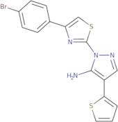 1-[4-(4-Bromophenyl)-1,3-thiazol-2-yl]-4-(2-thienyl)-1H-pyrazol-5-amine