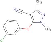 5-(3-Chlorophenoxy)-1,3-dimethyl-1H-pyrazole-4-carbonitrile